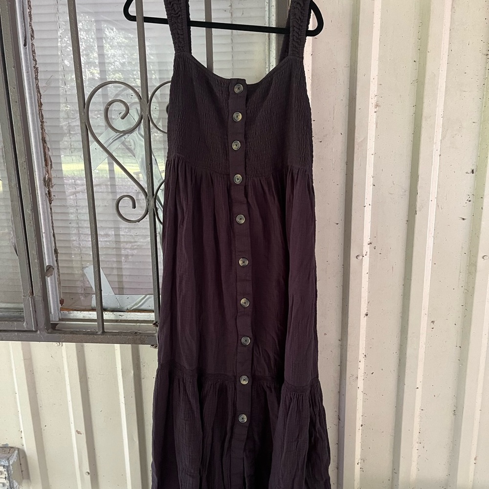 ASOS Curve Black Maxi Dress with Button Detail NWOT